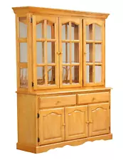 Treasure Buffet and Lighted Hutch, China Cabinet, Oak