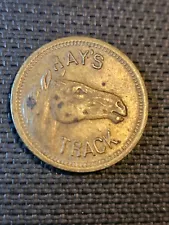 Ray’s Track Bally’s Coin-Op Horse Race Antique Slot Machine Token Brass