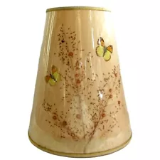 Vtg VAN BRIGGLE BUTTERFLY Lamp Shade Mid Century Fiberglass Pressed Flower Leaf