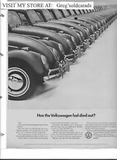 1966 Volkswagen Beetle print ad: "Has the Volkswagen fad died out?"