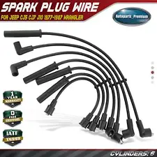 7x Spark Plug Wire Set for Jeep CJ5 CJ7 J10 1977-1987 Wrangler Scrambler L6 4.2L (For: 1977 Jeep J10)