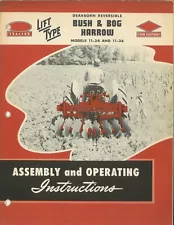 Ford Dearborn Reverisble Bush & Bog Disc Harrow 3pt Hitch Owners Manual 8n 2n 9n