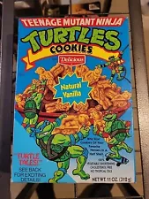 Teenage Mutant Ninja Turtles cookies Sealed Box Natural Vanilla 1990 Delicious