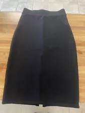 New Mix Black Pencil Skirt Size Small Knee Length 100% Polyester