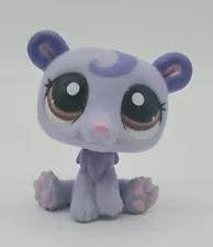 Littlest Pet Shop Authentic # 2195 Purple Advent Calendar Polar Bear Brown Eyes