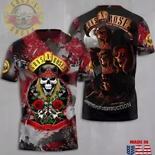 Guns N' Roses 3D Shirt, Men and Women Full Size S-5XL