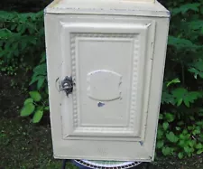 Vintage Tin Metal Pie Safe Cabinet w/ Latch Lock ~ 20" x 13 1/2" ~