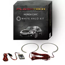 White Angel Eye LED Halo kit & RF Remote for 2012-2013 Honda Civic Headlights (For: 2013 Honda)