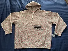 Supreme x Junya Watanabe Comme des Garcons Man CDG "Pink Flowers" Hoodie sz L