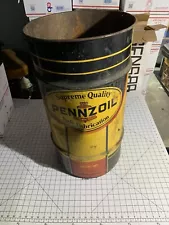 Vintage 1980s PENNZOIL 16 Gallon Gear Oil Drum Barrel ￼Mancave Gas & Oil