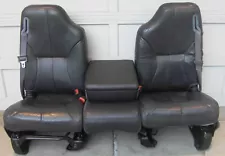 1998-2002 Dodge Ram BLACK/GRAY LEATHER TRUCK SEATS GOOD CONDITION 98 99 00 01 02