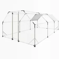 THANADD20ft x 10ft x 6.36ft Metal Walk In Chicken Coop Run Cage Rabbit Hutch Hen