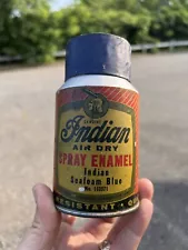 VINTAGE ORIGINAL INDIAN MOTORCYCLE SPRAY ENAMEL AIR DRY PAINT CAN BIKER GARAGE