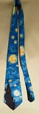 STARRY NIGHT VAN GOGH NECKTIE Ralph Marlin Satin Finish Polyester 57”