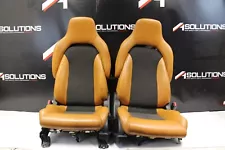 2003-2008 NISSAN 350Z Leather Seats Orange Pair OEM