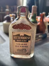 RITTENHOUSE SQUARE 100 PROOF STRAIGHT RYE WHISKEY MINIATURE BOTTLE. SEALED