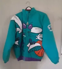 Vintage NBA Starter Jacket Big Logo Charlotte Hornets J Cole 90s Men’s Medium