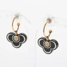 Chanel Coco Mark 02P Piercing jewelry (for both ears) GP x resin Black