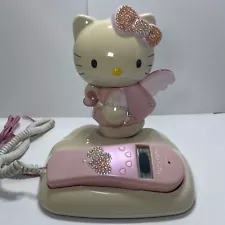 Hello Kitty Phone Fairy Corded Telephone Landline Pink Sanrio-Read Description