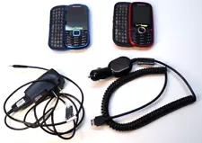 New ListingSamsung Verizon Slider Cell Phone Lot Red SCH-U450 Blue SCH-U460 Chargers Untest