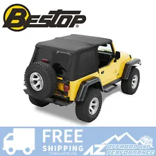 Bestop Trektop NX Soft Top - Black Denim No Doors For 97-06 Jeep Wrangler TJ