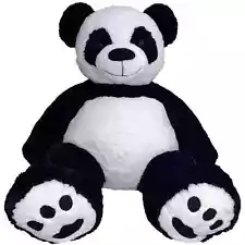 Anico 59" Tall Giant Panda Teddy Bear Stuffed Animal White Black Soft Plush Bear