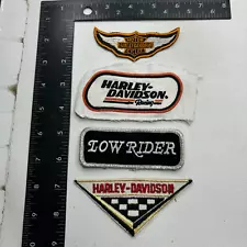 VTG Mostly c 1970s 80s HARLEY DAVIDSON MOTORCYCLE 4 Patches Collection Lot 00.P