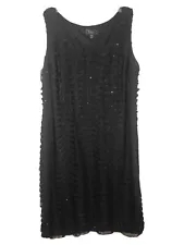 Gorgeous 20s to 30s Style Black Dress with Sequins and Draping Size 1X