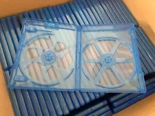 80 Double Blu-Ray Disc Blue Cases - Elite - Great! Dual 2 Disk , 50 75 100