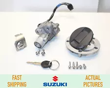 2008 2009 SUZUKI GSX650F IGNITION SET KEY LOCK FUEL TANK CAP *TESTED* (For: Suzuki)