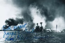 Joe Triolo Signed Autographed 4x6 Photo WWII Pearl Harbor US Navy USS Tangier