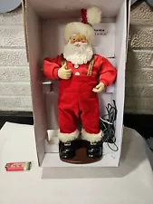 1st Edition JINGLE BELL ROCK SANTA Animated Musical DANCING SANTA Claus 1998