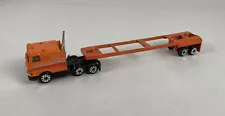 Vintage Orange Peterbilt Semi Truck Tractor w/Trailer