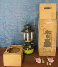 Coleman Type Military Quadrant Lantern, with Original Box & Tools SMP VERY NICE