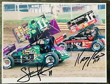 Steve Kinser Kraig Kinser Signed World Of Outlaws Quaker State Hulk Sprint Cars