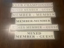 Golf Course Restaurant Signs Lot Mixed Visible Durable 30x4 24x5 Member Guest