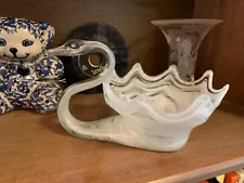 vintage glass swan