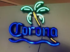 Corona Light Beer Neon Sign 10" LED with Palm Tree