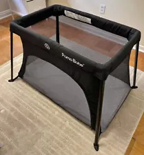 Pamo babe Lightweight Travel Crib, Portable and Easy to Carry Baby Playard Black