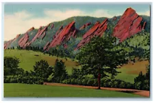 1951 The Flatirons Giant Sandstone Boulder Colorado CO Vintage Unposted Postcard