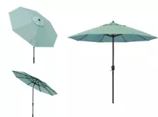 New 9' Teal Sunbrella Market Patio Umbrellas Smith & Hawken, Crank and Tilt