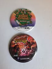 Nintendo Pins Super Mario Strikers & Animal Crossing Wild World 2005 Collectible