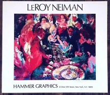 LeRoy Neiman 1981 Hand Signed "International Roultette" Poster 25.5x29.5 COA