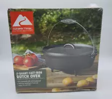 New ListingOzark Trail 5-Quart Cast Iron Dutch Oven with Handle "New in Sealed Box" Camping