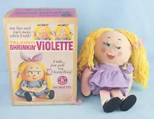 Vintage 1963 Mattel Talking Shrinkin' Violet Violette Doll with Box As Is