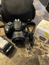 nikon d3300 camera w/ 35mm Lens, Wireless Mobile Adapter, Wide Angle Lens