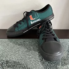 University of Miami Hurricanes UM Canvas Sneakers Size 10