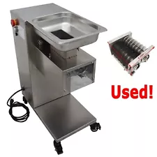 Used! QE Commercial Meat Cutting Machine Meat Cutter Slicer w/20mm Blade 110V 50