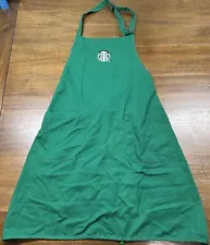 Starbucks Coffee Apron Green Barista Employee Uniform Twill Kitchen Pockets Logo