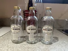 3x Hennessy Pure White Empty Bottles 0.70L